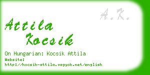 attila kocsik business card